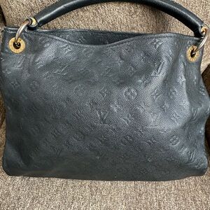 Black Embossed Leather Handbag